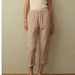 Road to Nowhere Bali Drawstring Seersucker Pants S